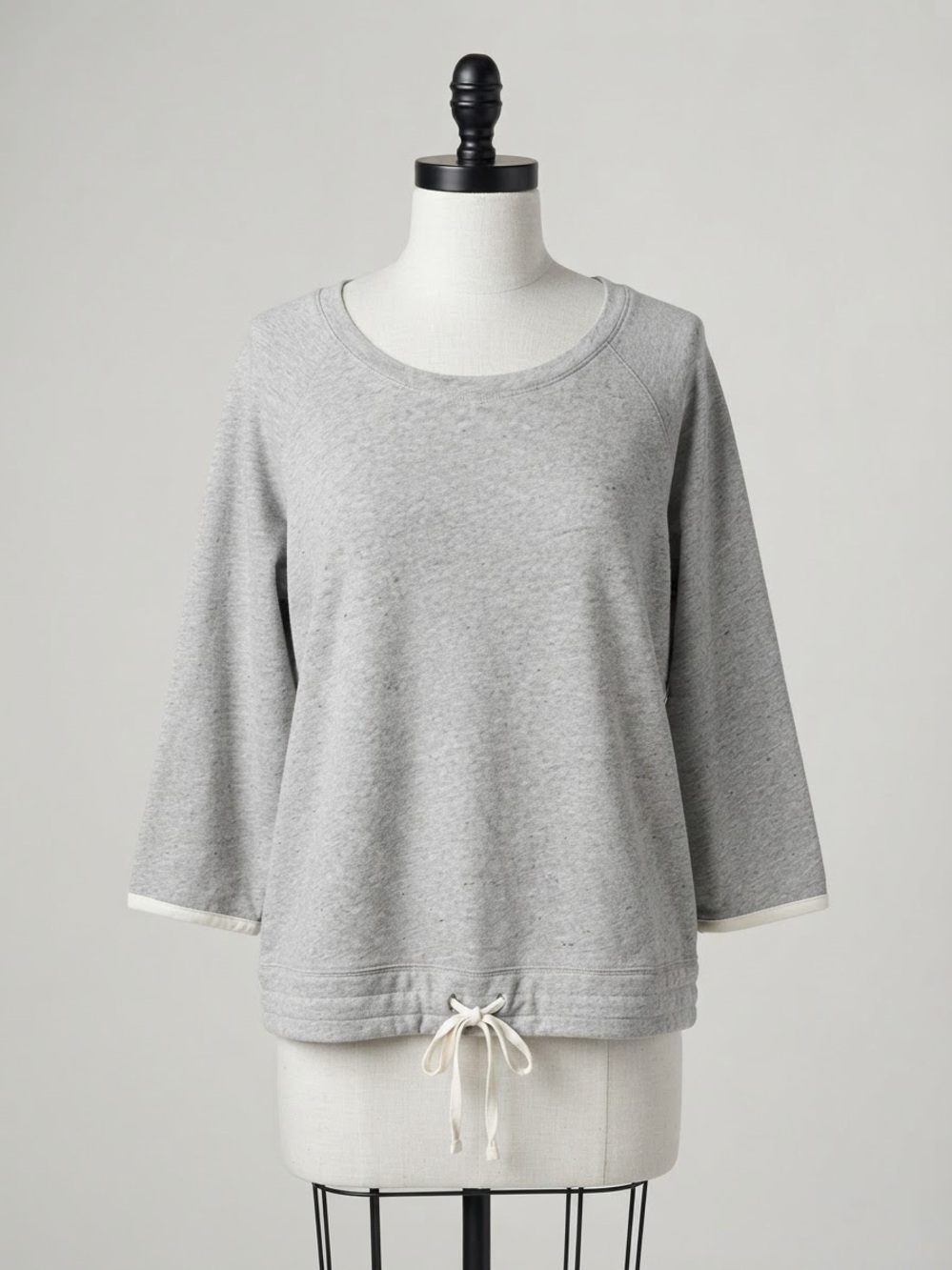 Tommy Bahama Light Heather Gray Drawstring Sweatshirt